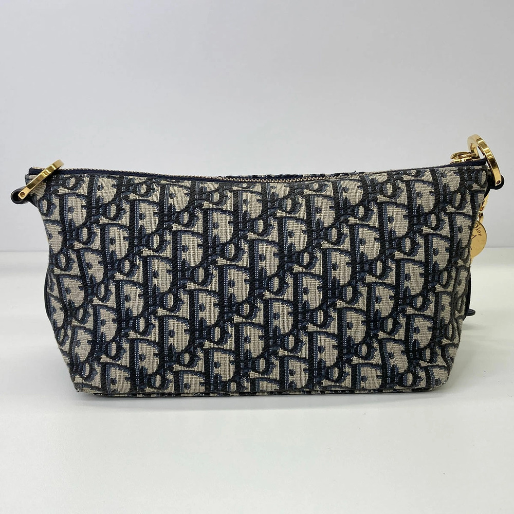 Dior Diorstar Hobo Bag Shoulder Canvas Navy Blue - Picture 3 of 6